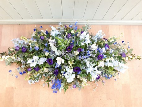 Blue Wildflower Casket Spray