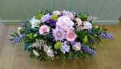 Pastel Country Garden Funeral Spray