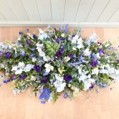 Blue Wildflower Casket Spray